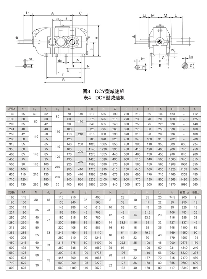 DCY硬齒面減速機結構參數(shù) DCY硬齒面減速機結構參數(shù)